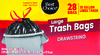 30G Drawstring Trash Bags - 28ct Box