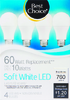 10W Soft White LED Bulbs, 4ct - 760 Lumens