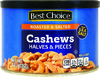 Roasted & Salted Cashew Halves & Pieces - 8oz Canister