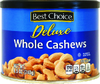 Deluxe Whole Cashews - 8.5oz Canister