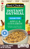 Sugar Free Apple & Cinnamon Instant Oatmeal, 8ct - 7.9oz Box