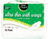 Long Super, Ultra Thin Pads w/ Wings - 16ct Nonsealable Pack