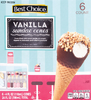 Vanilla Sundae Cones w/ Peanuts, 6ct - 24oz Box