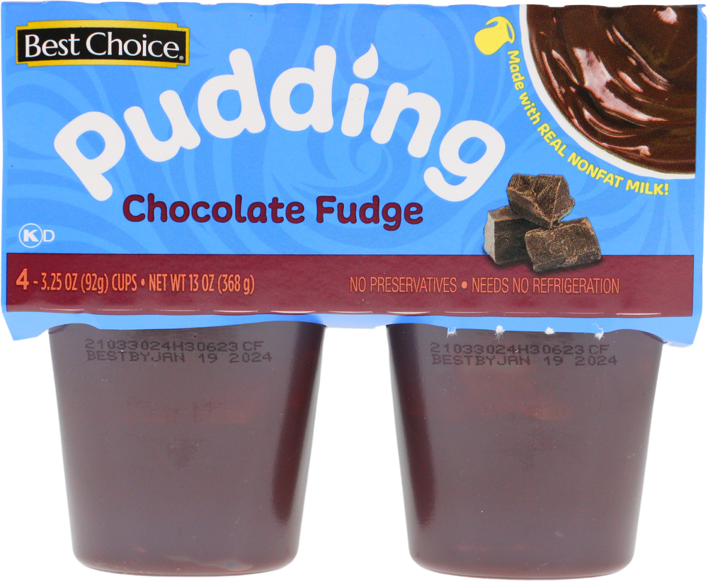 Chocolate Fudge Pudding Cups 0007003860604 Best Choice®